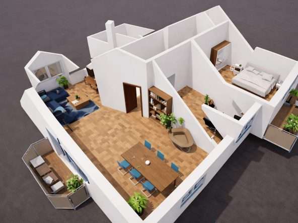 DM-1018 Verllmar Wohnung mit 2 Balkon VIsualisierungen (10)