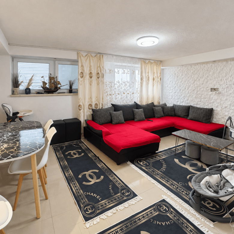 Wohnzimmer – 3-Zimmer-Souterrainwohnung in Kassel-Rothenditmold